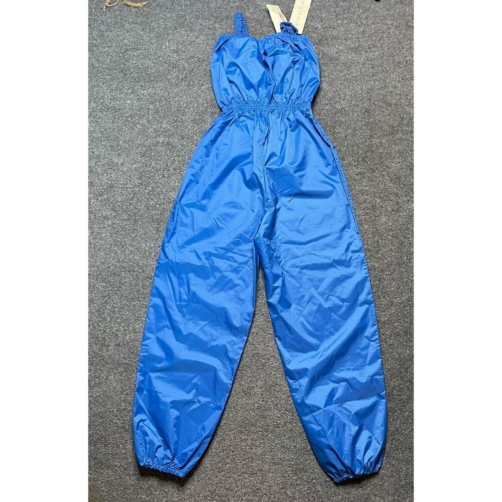 Iykenmail Womens Xiu Na Suit Jumpsuit Blue Pockets Sleeveless Jogger M New - Picture 2 of 8